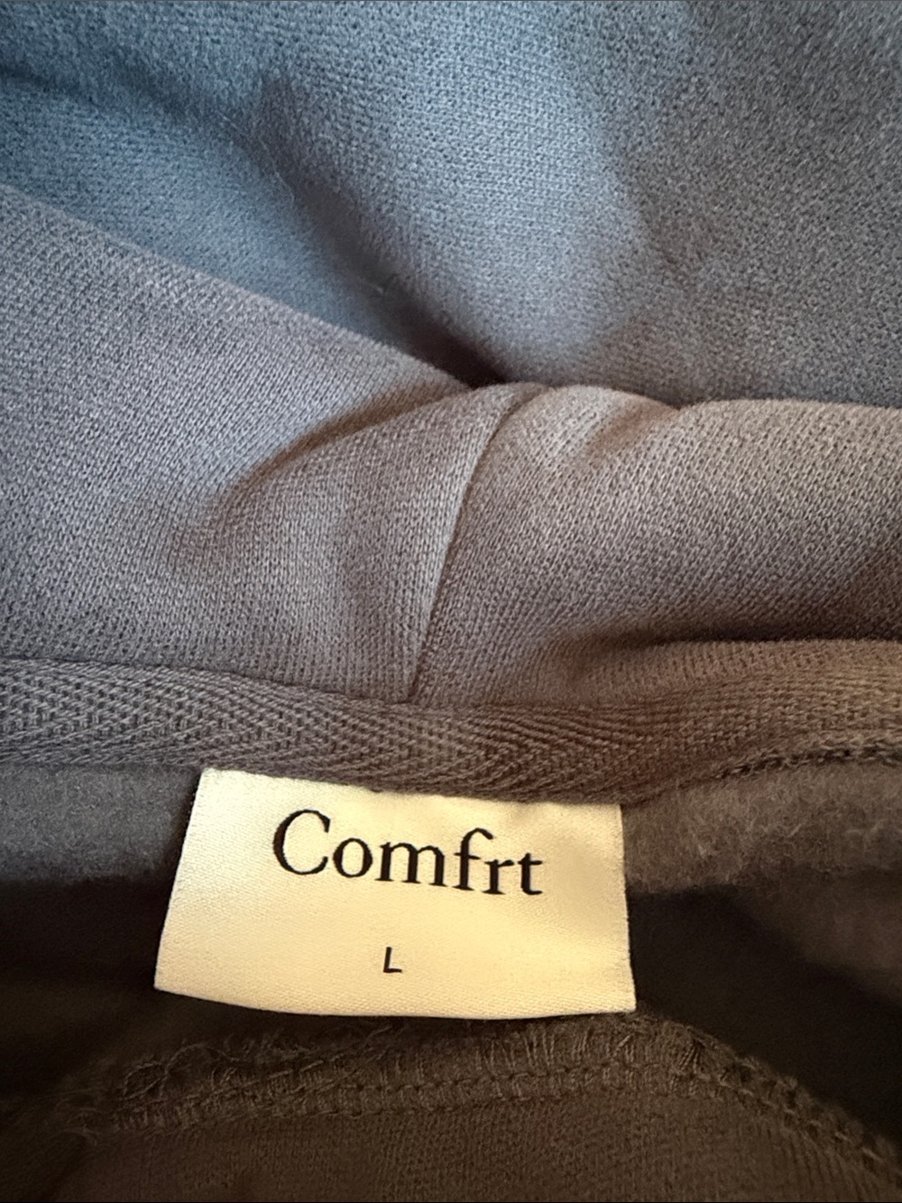 Comfrt gray minimalist hoodie sweatshirt - Picture 5 of 7